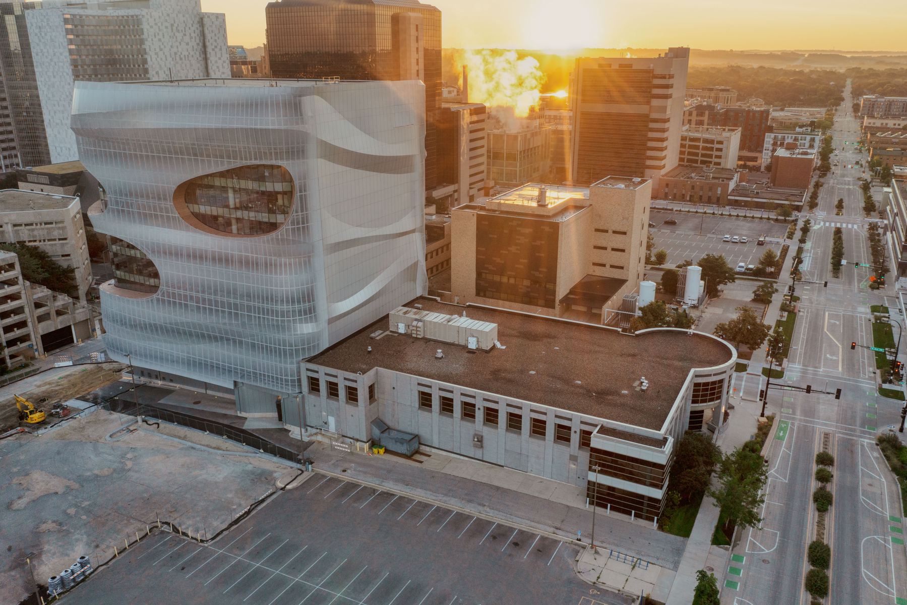 Commercial building from the air