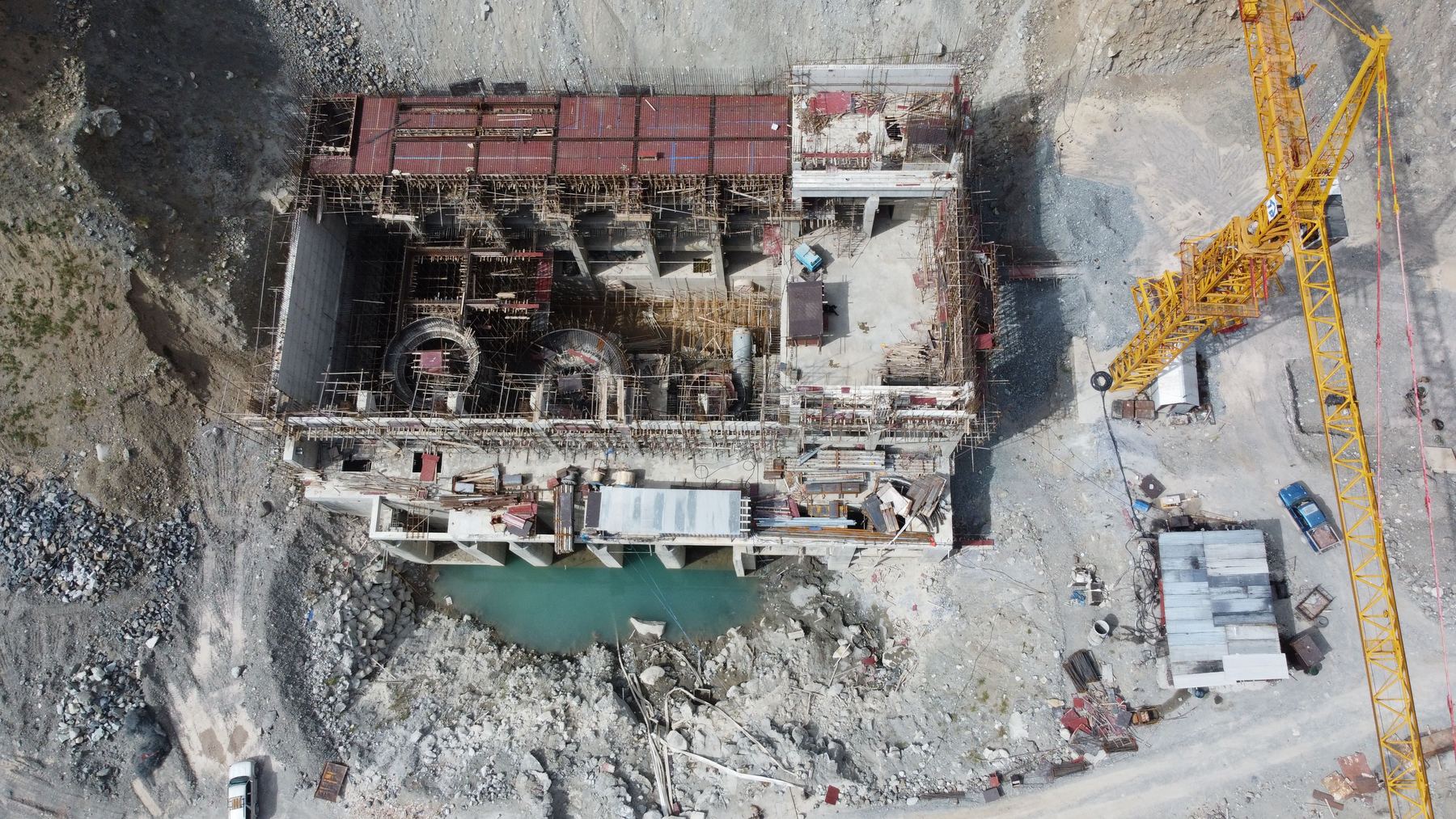 Construction site from above